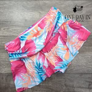 CharmLeaks Tropical Skirted Bikini Bottom Size L